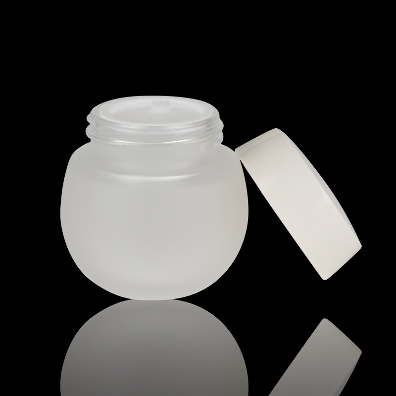 Wholesale 4 Oz 8 Oz 30Ml 50Ml Cream Custom Luxury Glass Frosted Cosmetic Jars In Bulk For Sale