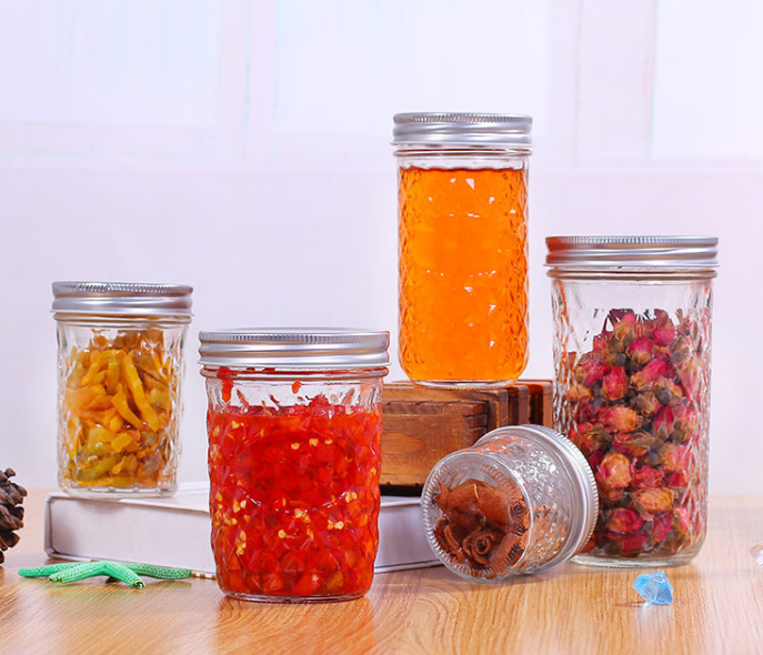 Wholesale 4 oz 8oz Glass Mason Baby Food Jar With Metal/Plastic Lid