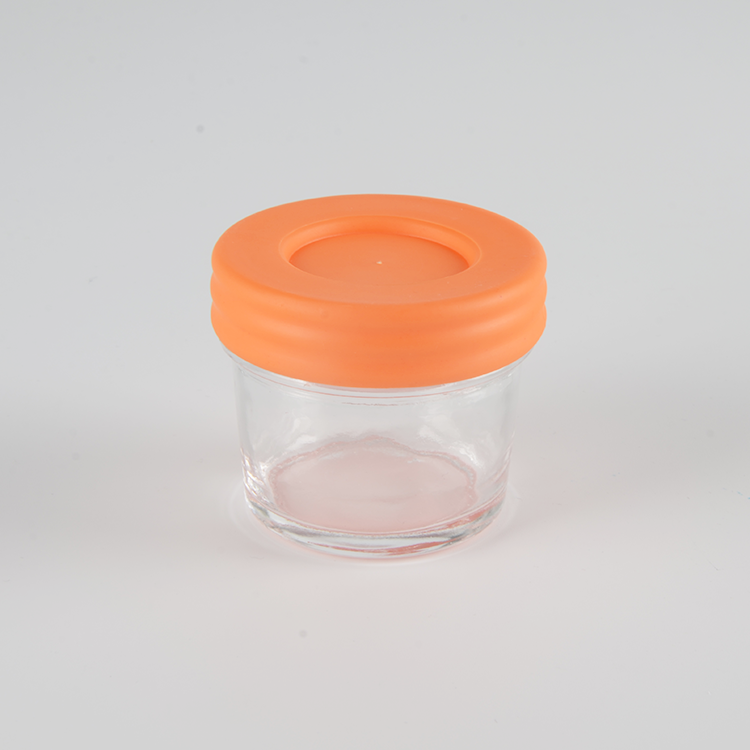 Wholesale 4 oz Food Grade Glass Storage Jar Glass Baby Food Jar With Plastic Lid