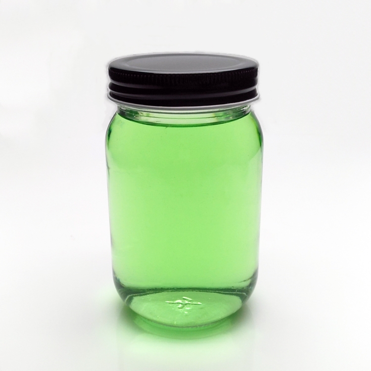 Wholesale 400ml clear round glass storage mason jar with metal lid