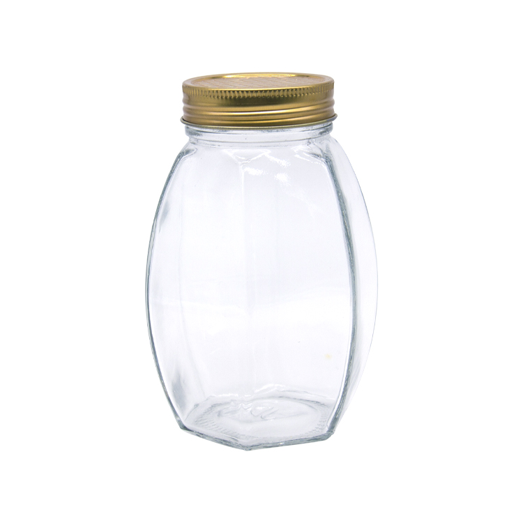 Wholesale 450Ml Plastic Lid Transparent Honey Glass Bottle