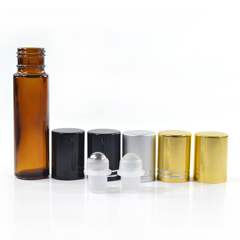 Wholesale 4ml 6ml 8ml 10ml 15ml amber glass roller bottle for essential oil
