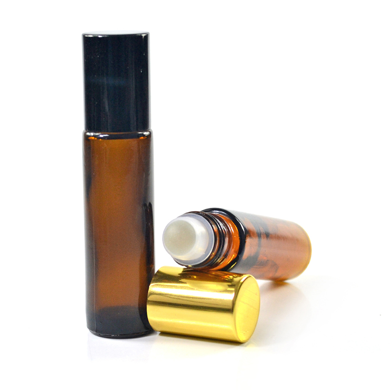 Wholesale 4ml 6ml 8ml 10ml 15ml amber glass roller bottle for essential oil