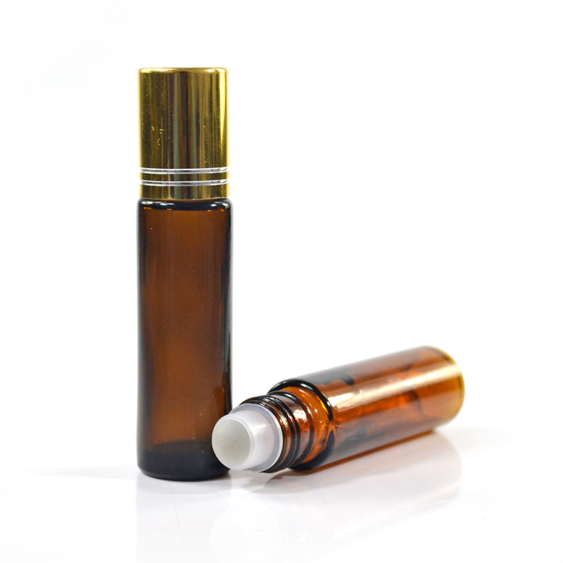 Wholesale 4ml 6ml 8ml 10ml 15ml amber glass roller bottle for essential oil
