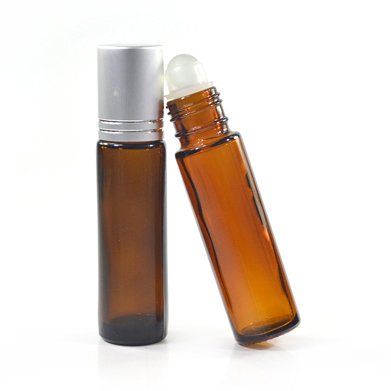 Wholesale 4ml 6ml 8ml 10ml 15ml amber glass roller bottle for essential oil