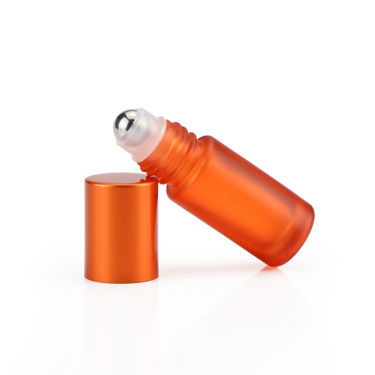 Wholesale 4ml 6ml 8ml 10ml clear amber green blue roll on glass bottle with steel ball for eye cream or perfume oil