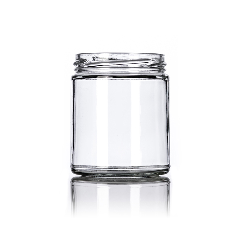 Wholesale 4oz 8oz 9oz Luxury Glass Amber Jars With Aluminum Lid