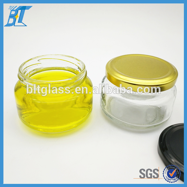 Wholesale 4oz Food Grade Round Cheap Price Small Caviar Honey Glass Jam Jar/Glass Bottle With Screw