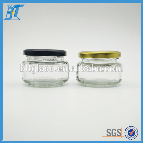 Wholesale 4oz Food Grade Round Cheap Price Small Caviar Honey Glass Jam Jar/Glass Bottle With Screw