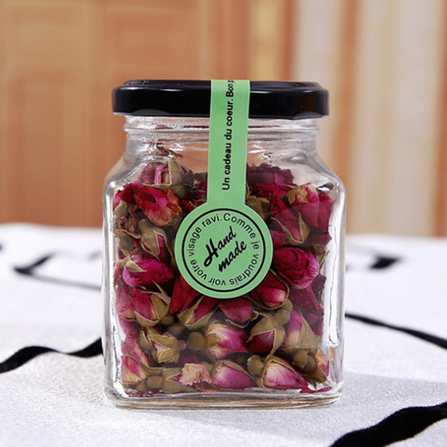 Wholesale 50 ml-730 ml prismatic hexagonal empty jam honey glass jars pickles bottles with lids