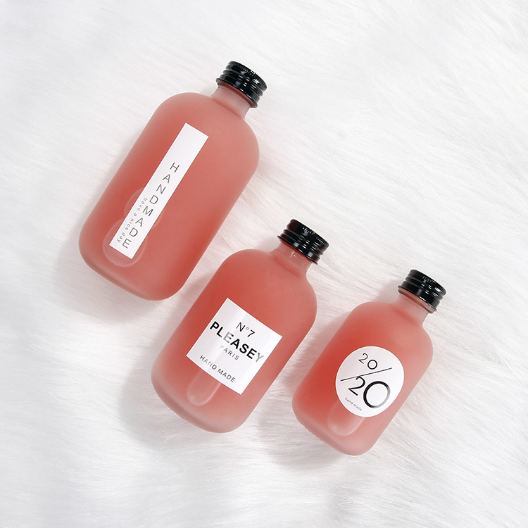 Wholesale 500ML 16oz Soft Drink Bottle Glass Beverage Bottles With Aluminum Lid For Juice Kombucha Tea