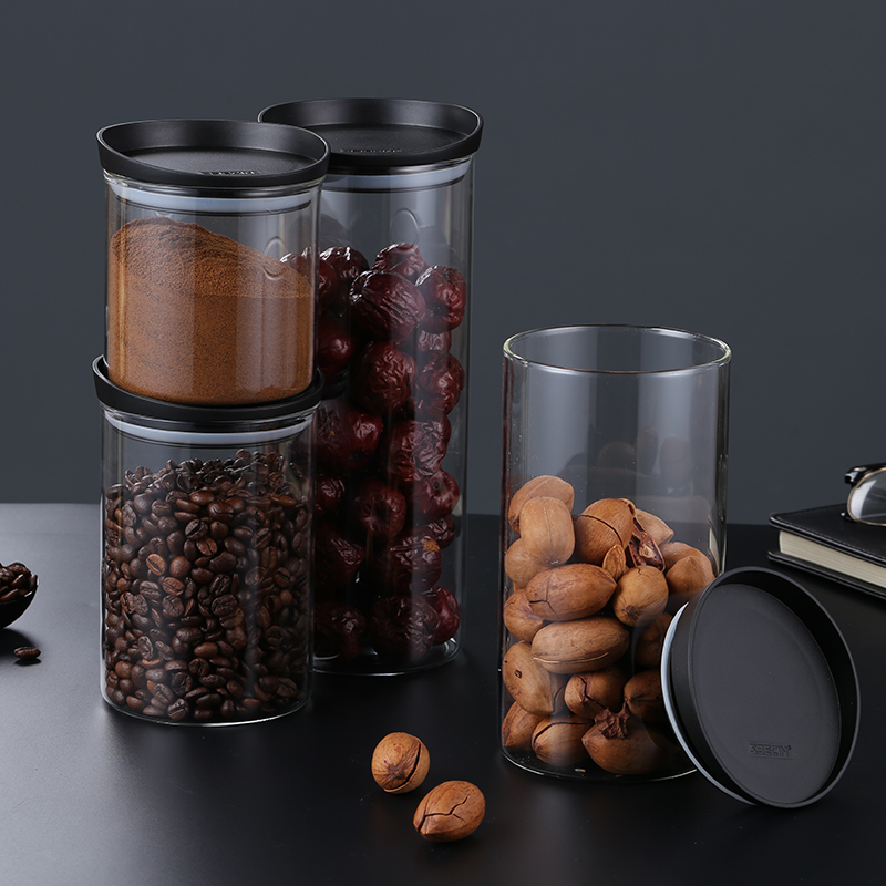Wholesale 500mL 800ml 1000ml customization glass storage jars with lids