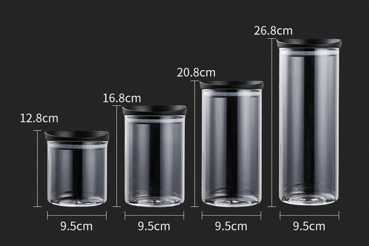 Wholesale 500mL 800ml 1000ml customization glass storage jars with lids