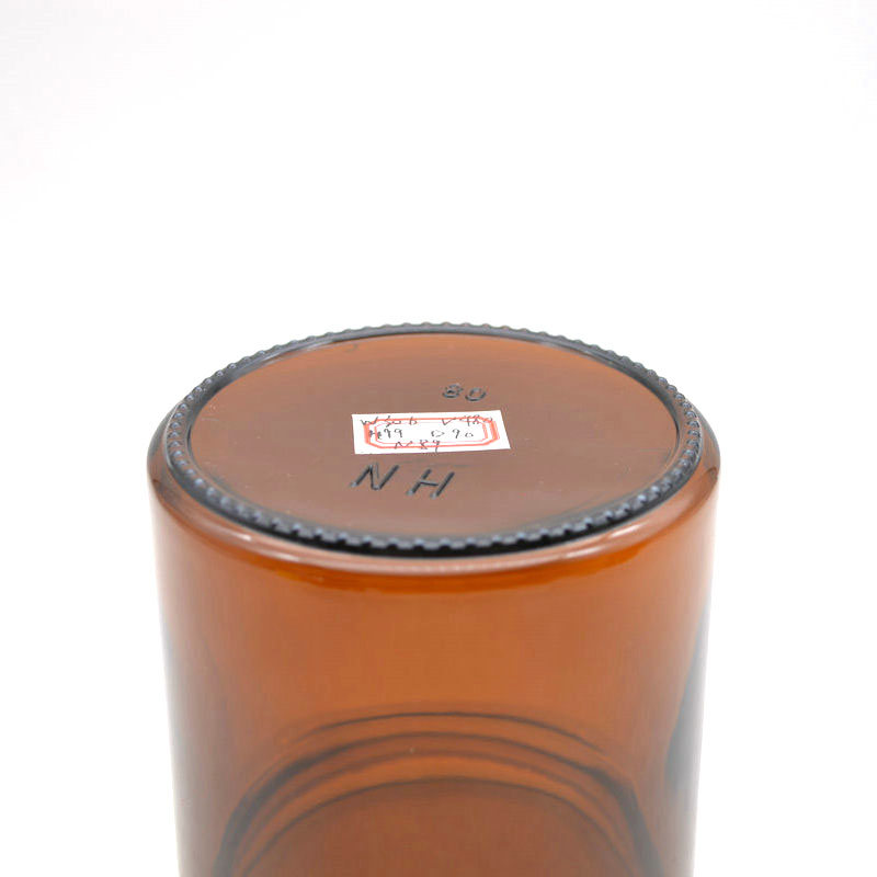 Wholesale 500ml Amber Home Decorative Cylindrical Glass Candle Jars with Lid