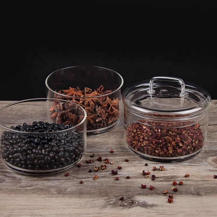 Wholesale 500ml Food Glass Storage Jar With Glass Lid