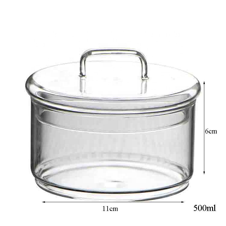 Wholesale 500ml Food Glass Storage Jar With Glass Lid