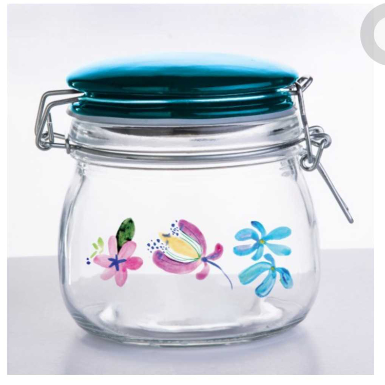 Wholesale 500ml high quality glass food storage jar round glass jars with ceramic lids