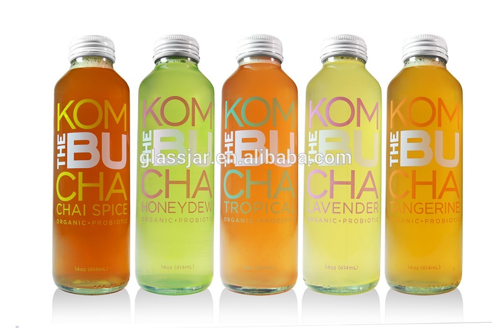 Wholesale 500ml round kombucha tea bottles with cap