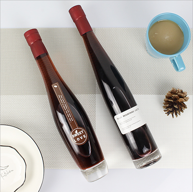 Wholesale 50ML 3750ML500ML Cear Flat Wine Glass Bottles For Brandy With Screw Top Lids