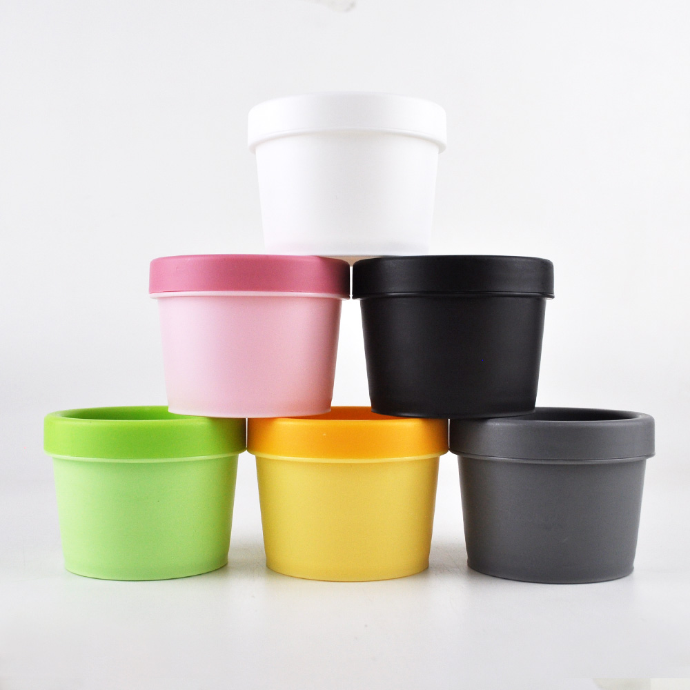 Wholesale 50g 100g 200g PP colorful facial mask packaging plastic cosmetic container empty face cream jar