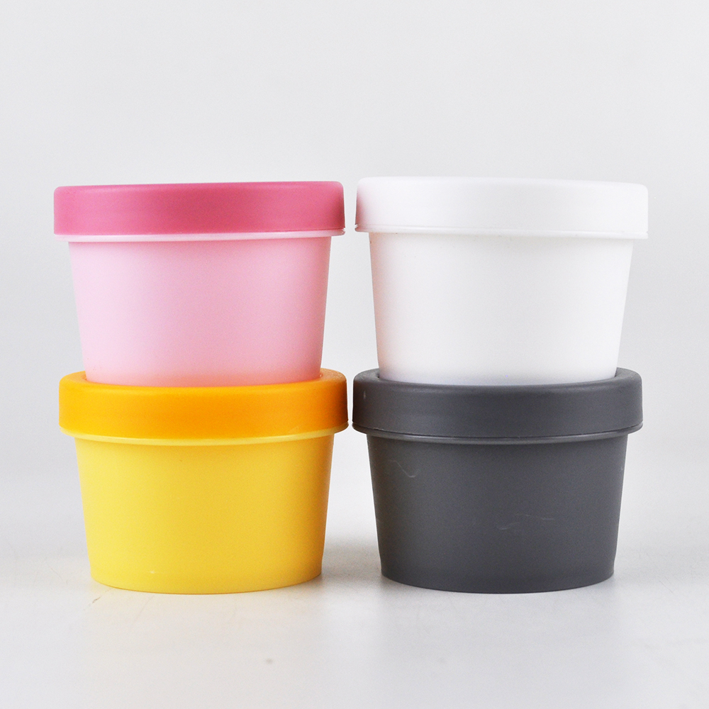 Wholesale 50g 100g 200g PP colorful facial mask packaging plastic cosmetic container empty face cream jar