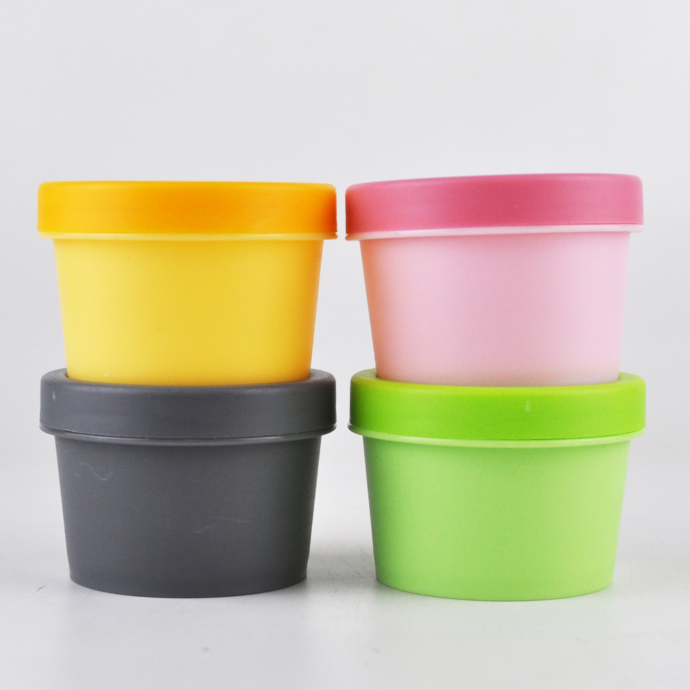 Wholesale 50g 100g 200g PP colorful facial mask packaging plastic cosmetic container empty face cream jar