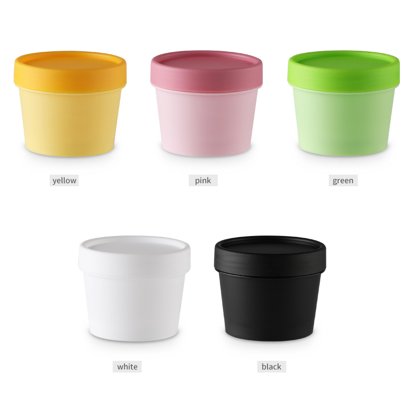 Wholesale 50g 100g 200g PP plastic skincare  cream jar colored cosmetic jars