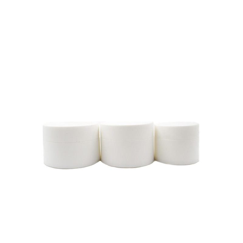 Wholesale 50g 100g pp white double layer plastic jar black matte frosted cosmetic plastic beauty makeup jar