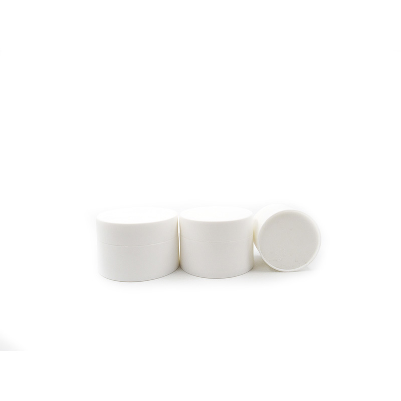 Wholesale 50g 100g pp white double layer plastic jar black matte frosted cosmetic plastic beauty makeup jar