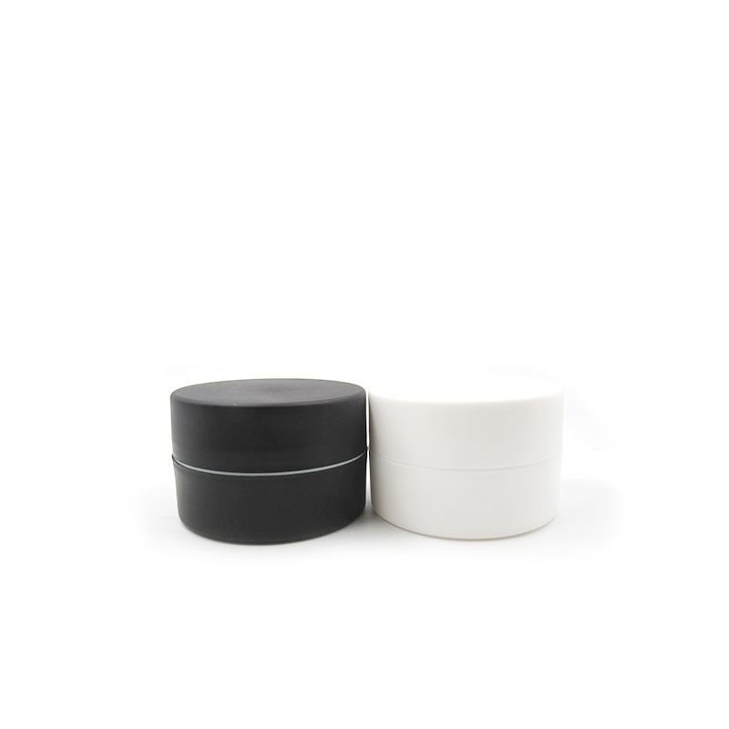 Wholesale 50g 100g pp white double layer plastic jar black matte frosted cosmetic plastic beauty makeup jar