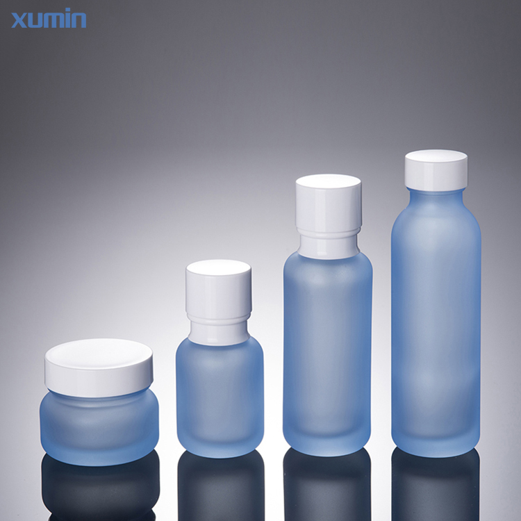 Wholesale 50g 50ml 110ml 150ml Frosted Glass lotion bottles Packaging Frosted Glass Jar for Cream