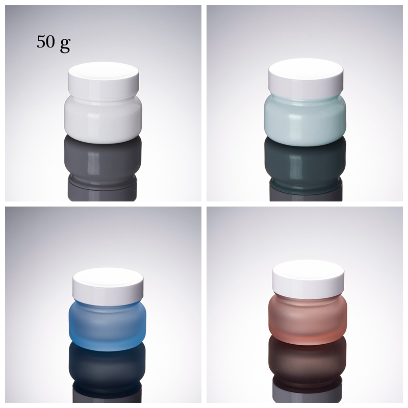 Wholesale 50g 50ml 110ml 150ml Frosted Glass lotion bottles Packaging Frosted Glass Jar for Cream