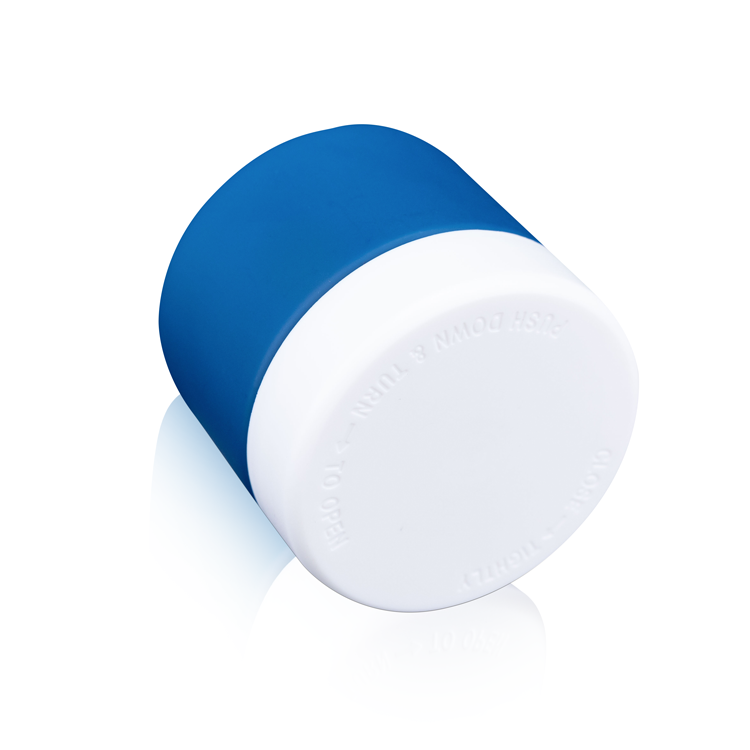 Wholesale 50g 70g 110g Clear CBD Flower Packaging Round Edge Child Resistant Glass Jar with Effect CRC Screw Top Lid