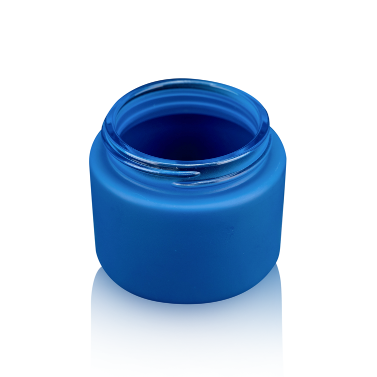 Wholesale 50g 70g 110g Clear CBD Flower Packaging Round Edge Child Resistant Glass Jar with Effect CRC Screw Top Lid