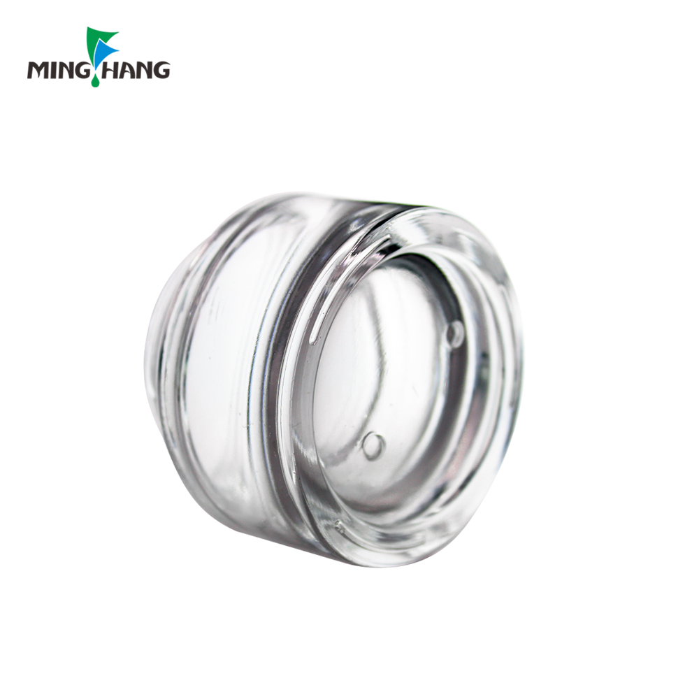 Wholesale 50g Empty Glass Cosmetic Cream Jar Clear Skin Care 100g cosmetic custom Packaging Jar With Lid