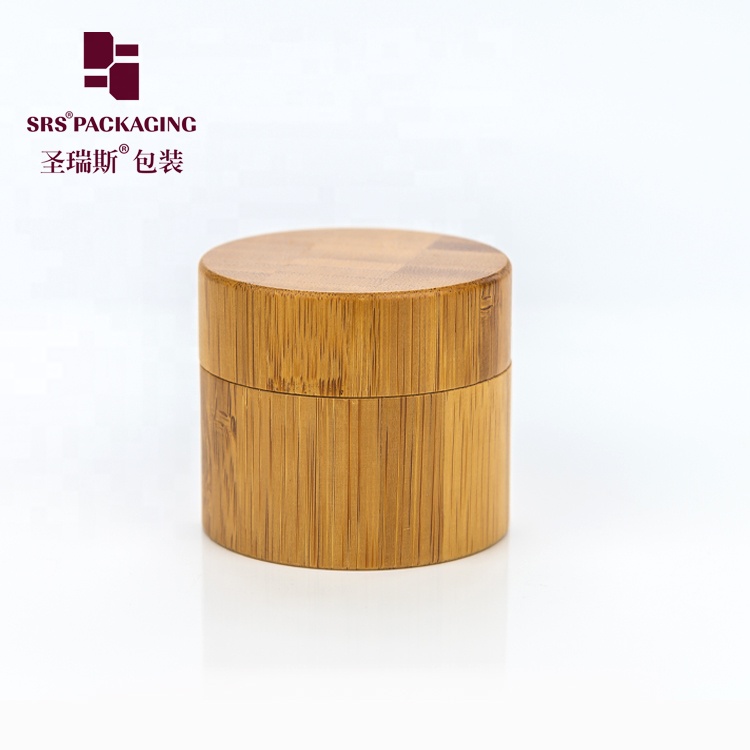 Wholesale 50g PP Plastic Jar With Bamboo Lid Eco-friendly Empty Cream Packaging Container
