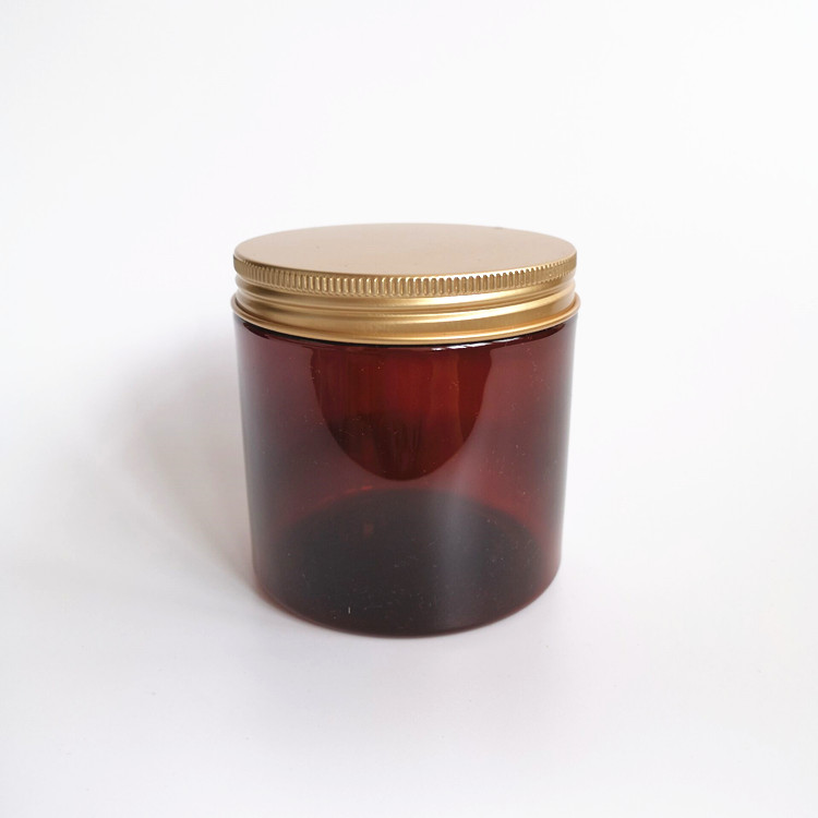 Wholesale 50ml 100ml 150ml 200ml 250ml 500ml PET Plastic Jars with aluminum lid cream jar for hair cosmetic