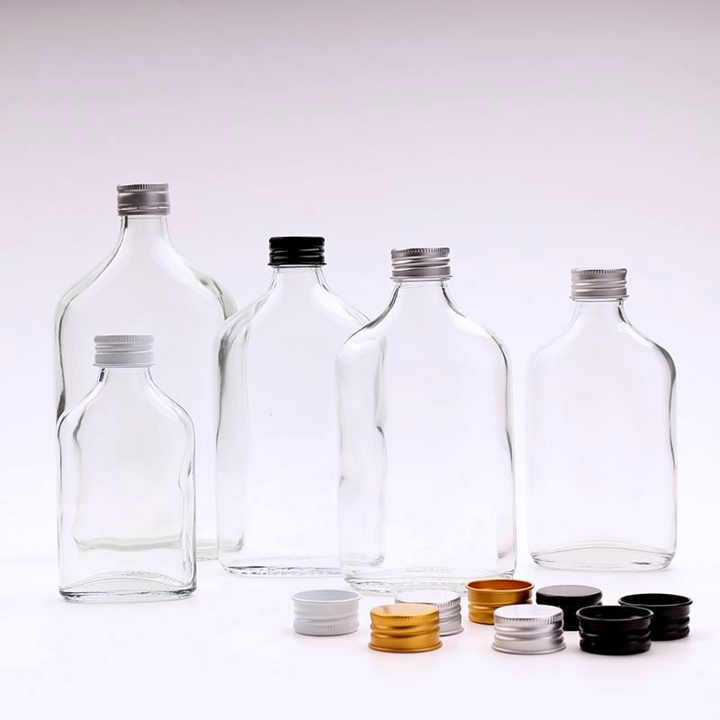 Wholesale 50ml 100ml 200ml 250ml 350ml 500ml Clear Flask Glass Bottle for Cold Brew Coffee with Lid