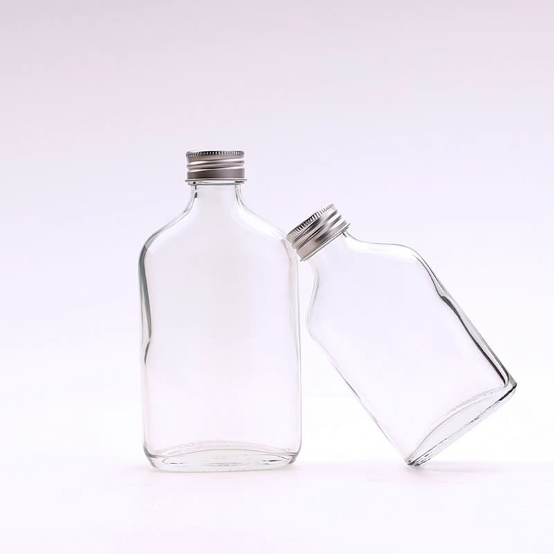 Wholesale 50ml 100ml 200ml 250ml 350ml 500ml Clear Flask Glass Bottle for Cold Brew Coffee with Lid