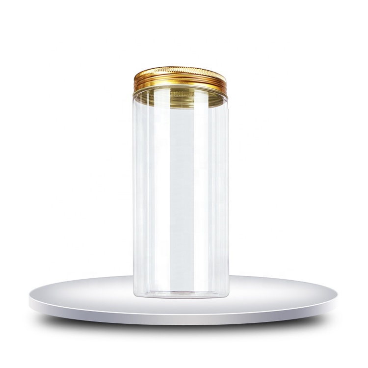 Wholesale 50ml 100ml 200ml 300ml 400ml 500ml storage bottles with aluminum lid plastic recycled food storage plastic jar bottle