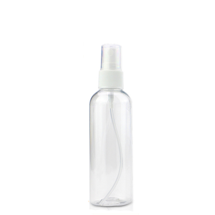 Wholesale 50ml 100ml 200ml PET Plastic Bottle cosmetic packaging with spray pump