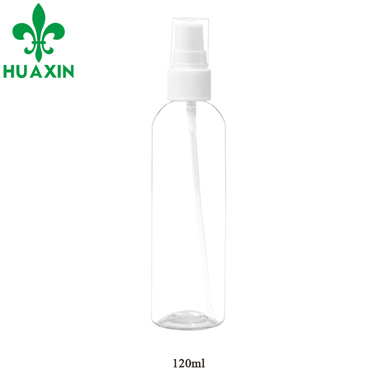 Wholesale 50ml 100ml 200ml PET Plastic Bottle cosmetic packaging with spray pump