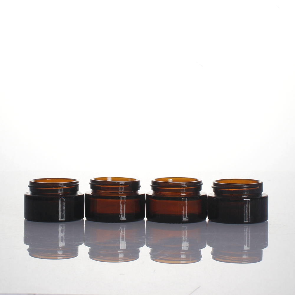 Wholesale 50ml 100ml 2oz 3oz 200ml amber eye cream clear candle holder bath salts glass jar with aluminum metal plastic cap