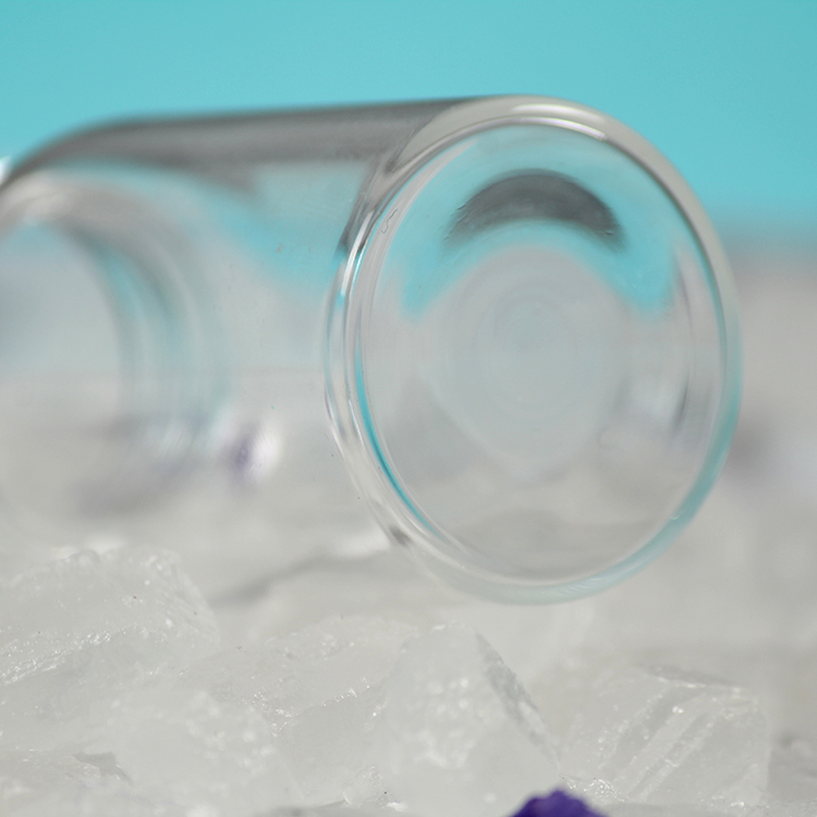 Wholesale 50ml 100ml Empty Pharmaceutical Clear Glass Pill Bottle with Silver Lid