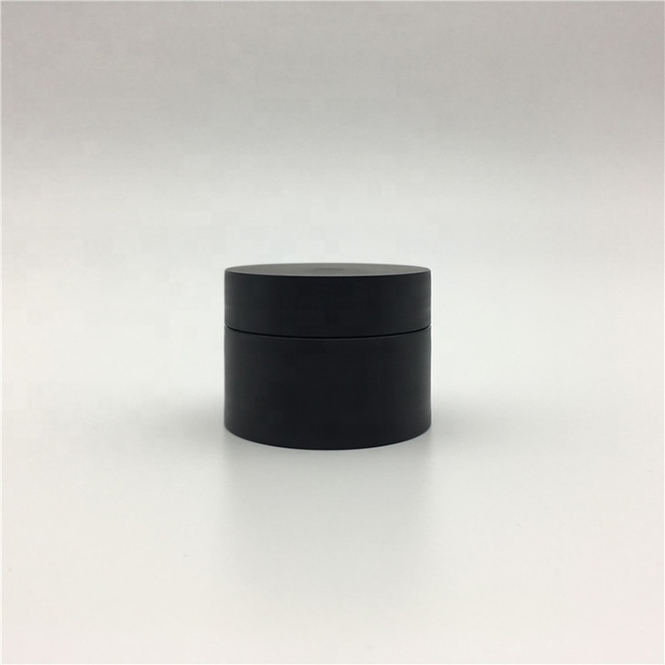 Wholesale 50ml 50g Empty Black Matt Pp Cosmetic Eco Plastic Cream Jar With Lid