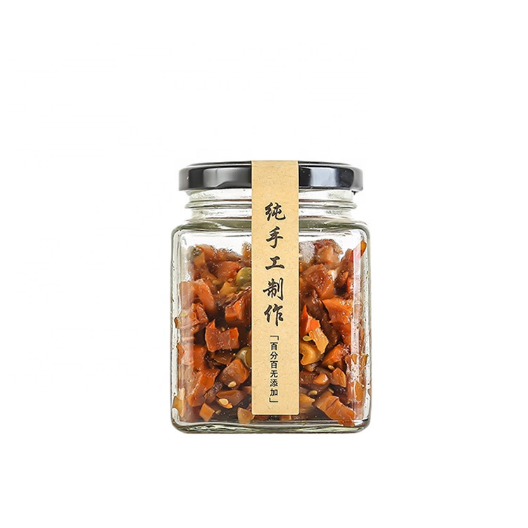 Wholesale 50ml 80ml 100ml 200ml 280ml 380ml 500ml 500g 730ml Empty square glass honey jars