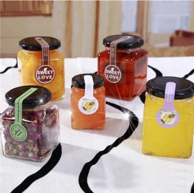 Wholesale 50ml 80ml 100ml 200ml 280ml 380ml 500ml 730ml square clear glass jars bottles for honey jam with screw metal lid