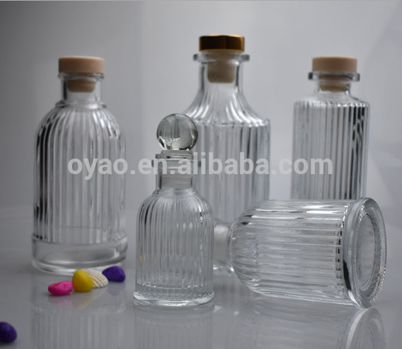 Wholesale 50ml Round Aroma Reed Diffuser Glass Bottle for Fragrance Oil for Promotion