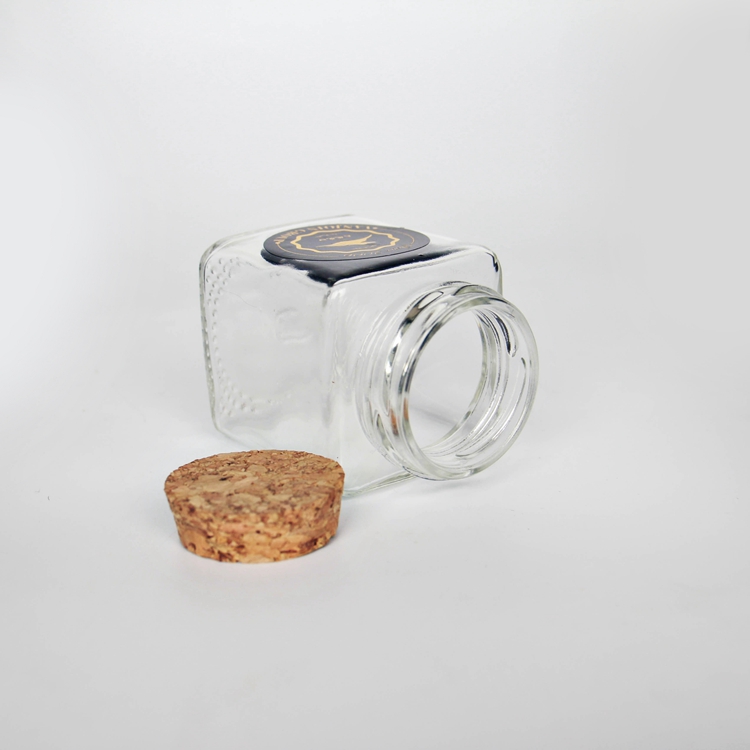 Wholesale 50ml Small Mini Food Jar Saffron Herb Jar Jam Glass Jar For Saffron With Cork Lid
