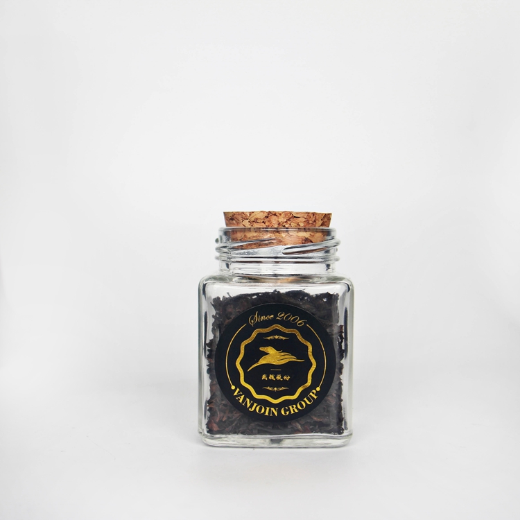 Wholesale 50ml Small Mini Food Jar Saffron Herb Jar Jam Glass Jar For Saffron With Cork Lid